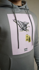 Men's Amico Eagle Grey Hoodieu